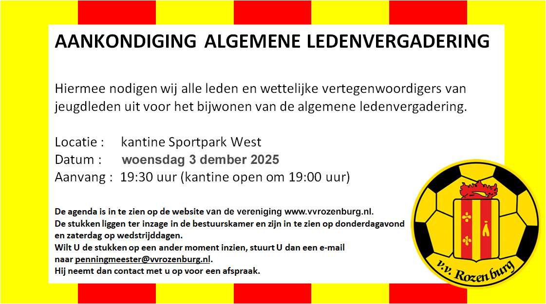3 december 2025 Algemene Ledenvergadering