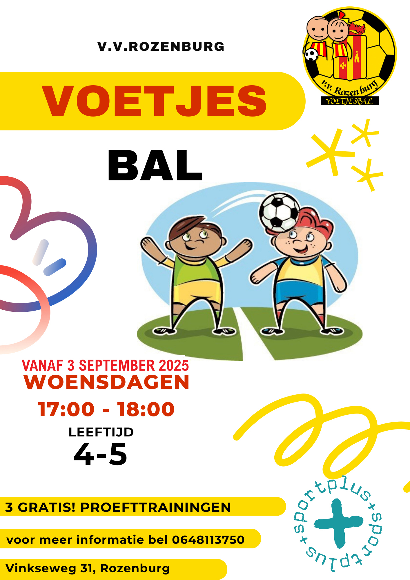 Het Voetjesbal begint weer !