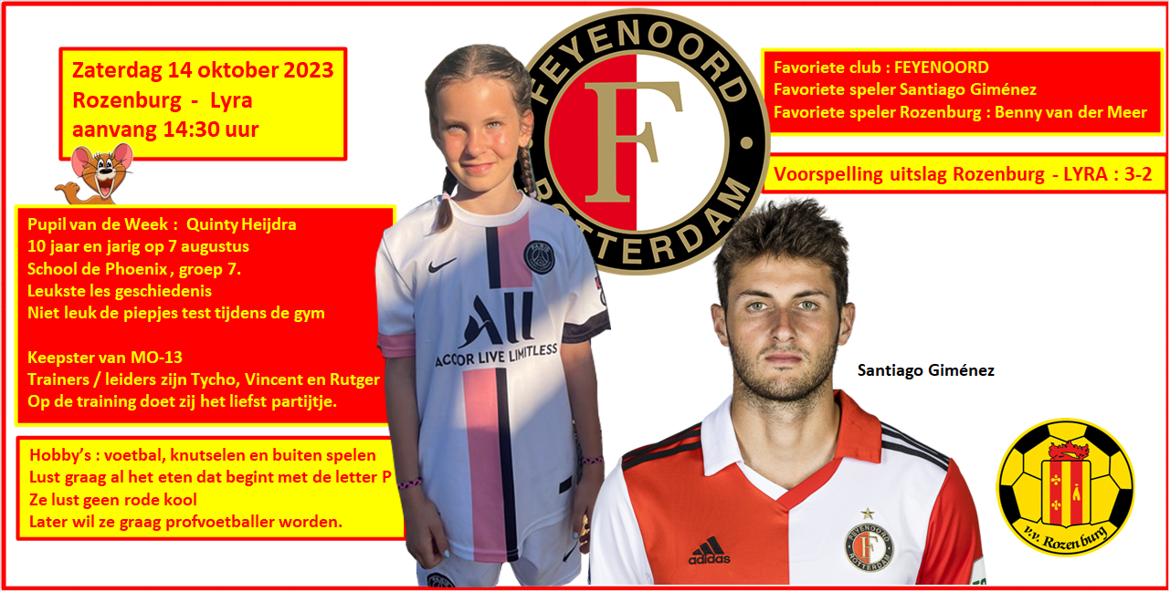 Quinty Heijdra pupil van de week